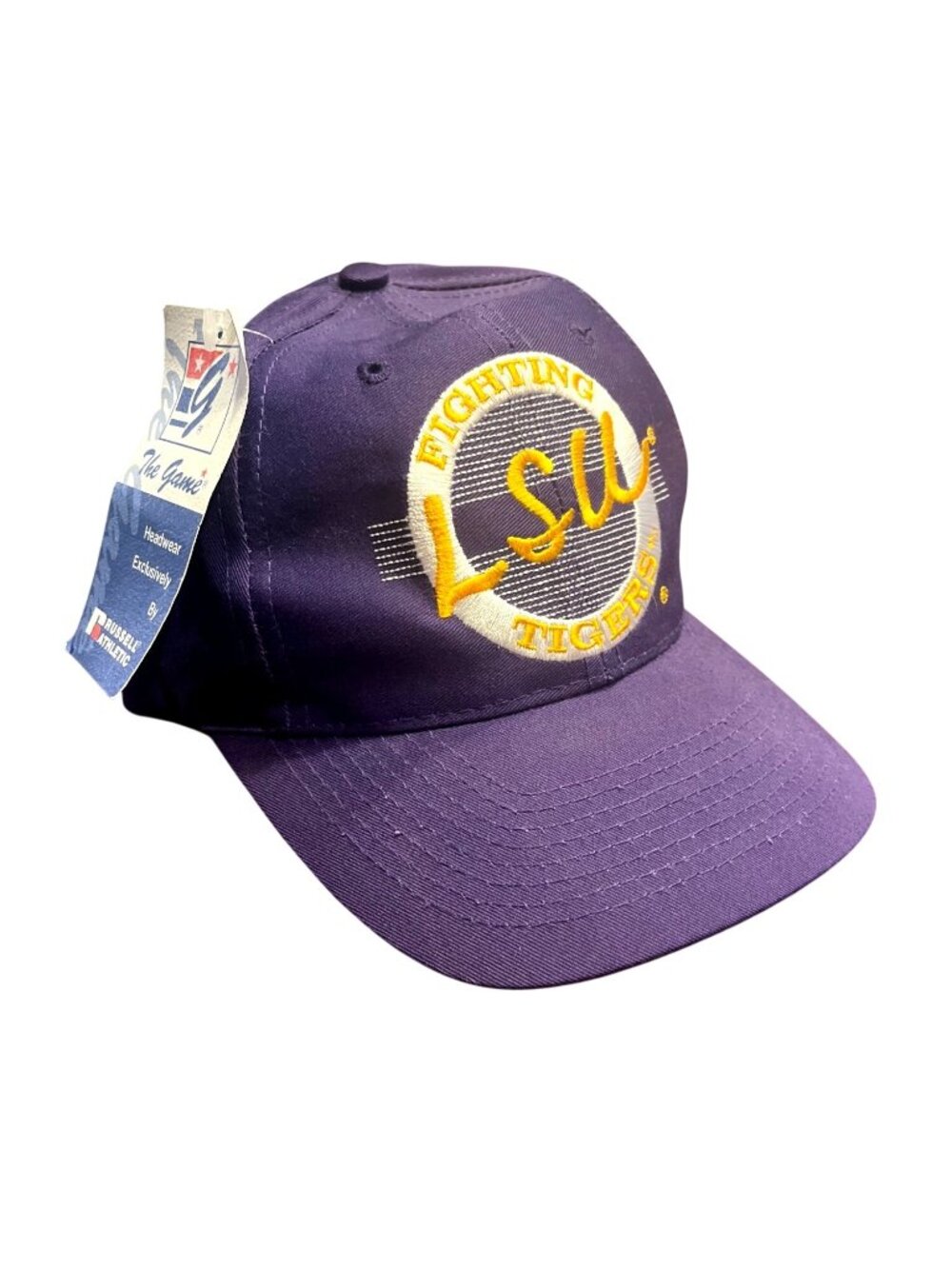 Vtg The Game LSU Fighting Tigers NOS Snapback Hat Embroidered Round Logo